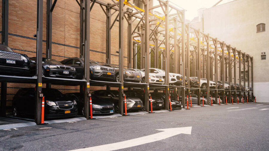 automated parking stacked nyc e1 Moving to a Big City: Pros and Cons