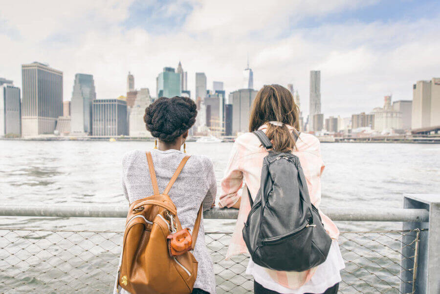 two young women in new york city Moving to a Big City: Pros and Cons