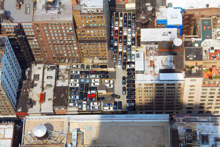 aerial of parking in nyc e165282 Moving to New York? Here Are Some Things You Should Know